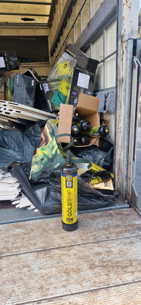Before and after house clearance living room